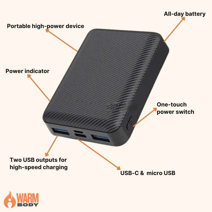 10000mAh Power Bank For Heated Clothes