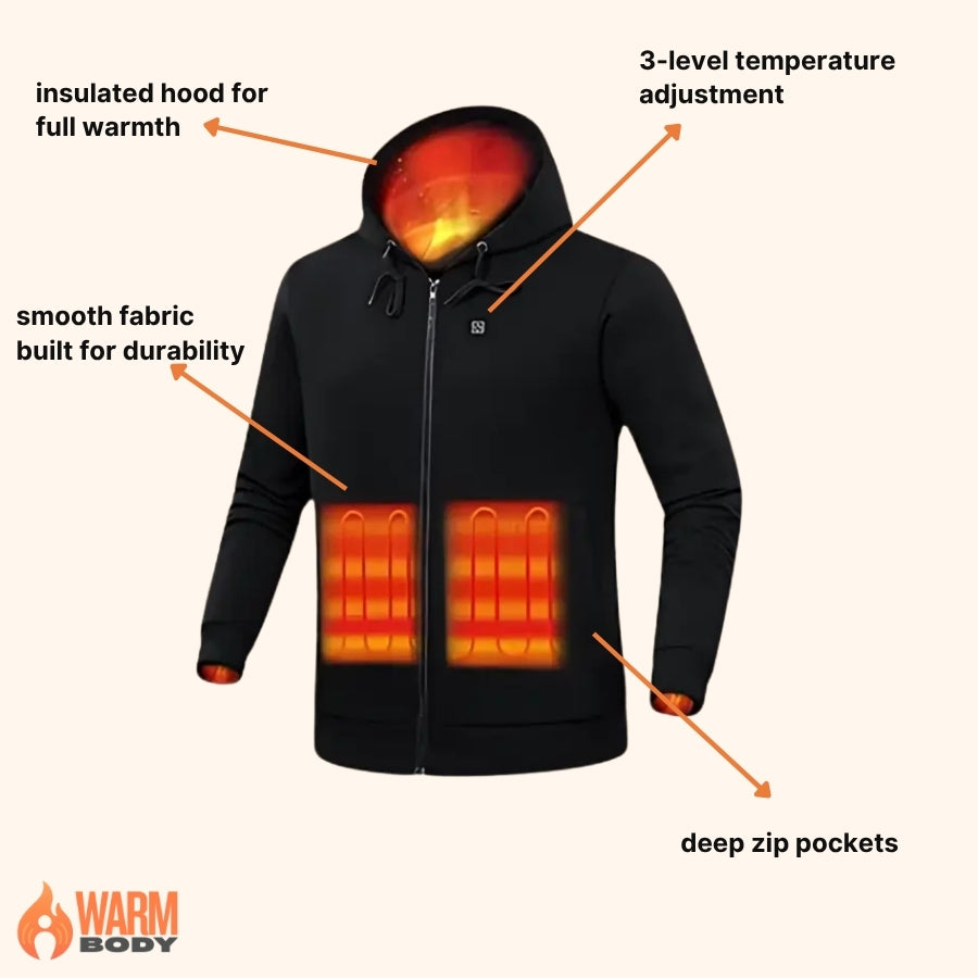 Heated Zip-Up Hoodie