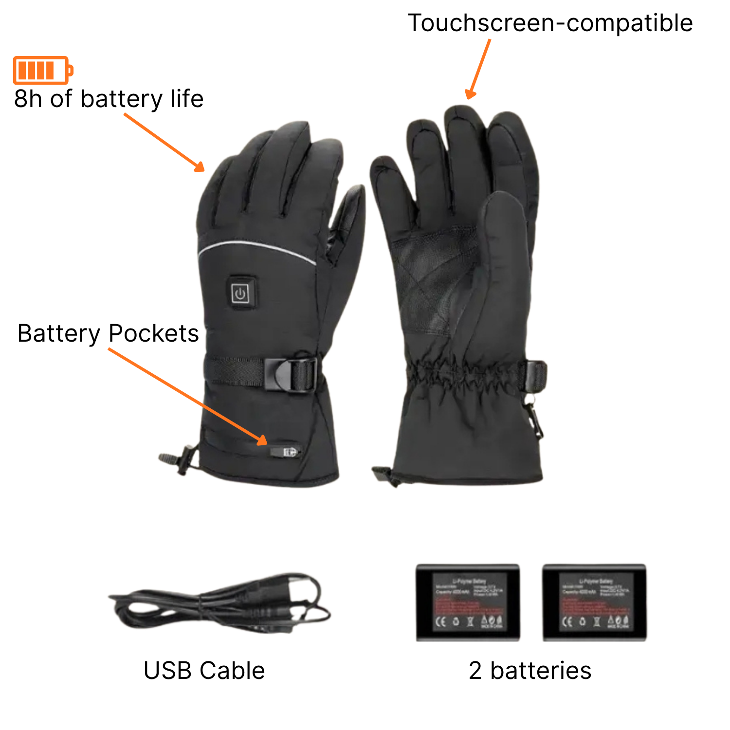 Heated Gloves ( Battery Included )